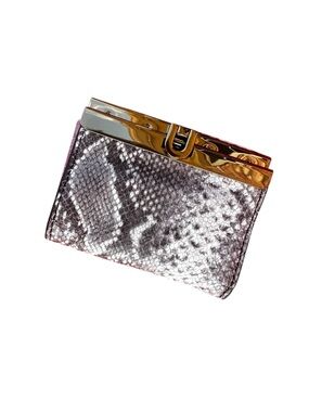 Fossil Penrose Trifold Wallet Python leather NWT holds coins cards bills NWT